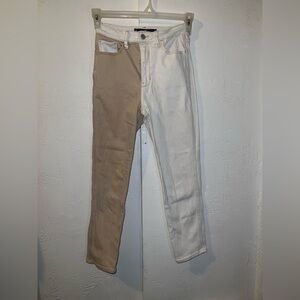 Hollister Colorblock Ultra High Rise Mom Jean